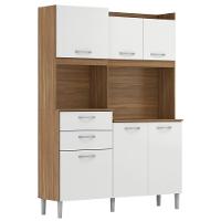 Kit Cozinha Compacta 6 Portas 2 Gavetas Harmonia D02 Amendola/branco - Mpozenato - 7