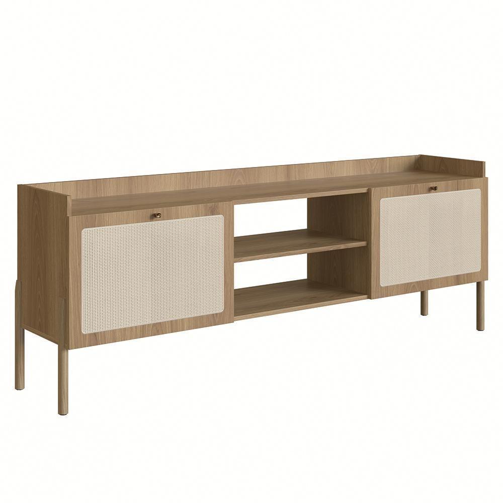 Rack Para Sala Bancada De Tv 65 Pol Pés Madeira Arlo A10 Hanover - Mpozenato - 1