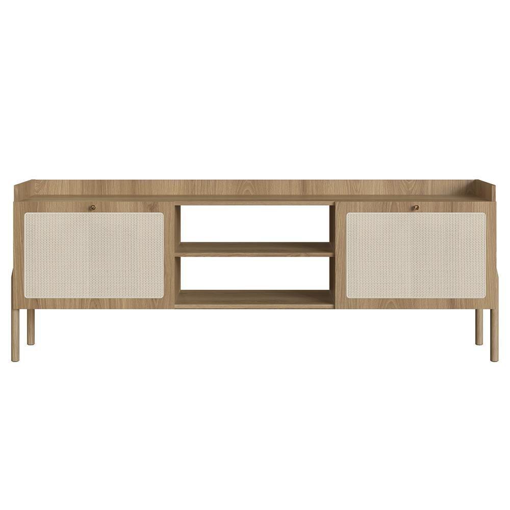 Rack Para Sala Bancada De Tv 65 Pol Pés Madeira Arlo A10 Hanover - Mpozenato - 6