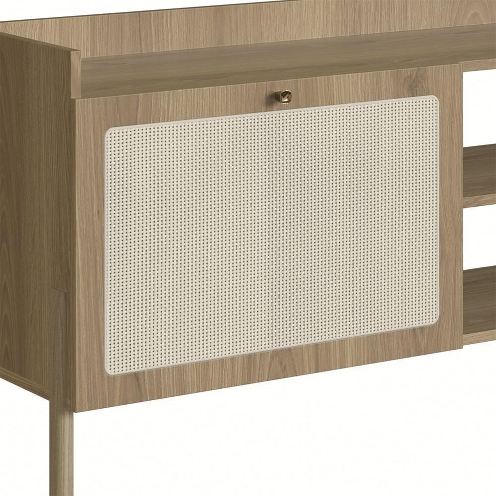 Rack Para Sala Bancada De Tv 65 Pol Pés Madeira Arlo A10 Hanover - Mpozenato - 8