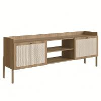 Rack Para Sala Bancada De Tv 65 Pol Pés Madeira Arlo A10 Hanover - Mpozenato - 1