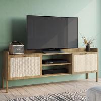 Rack Para Sala Bancada De Tv 65 Pol Pés Madeira Arlo A10 Hanover - Mpozenato - 2