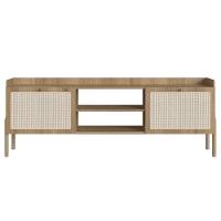 Rack Para Sala Bancada De Tv 65 Pol Pés Madeira Arlo A10 Hanover - Mpozenato - 6