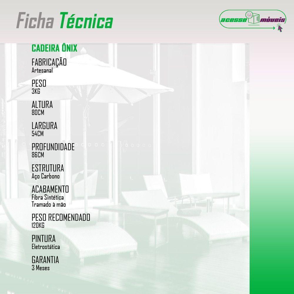 Cadeira De Área Varanda Onix Em Fibra Sintética Preto - 6