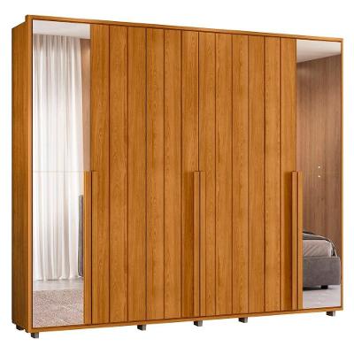 Guarda Roupa Casal Zac Cinamomo Z10 6 Portas Bater 6 Gavetas Cinamomo MDF Mpozenato