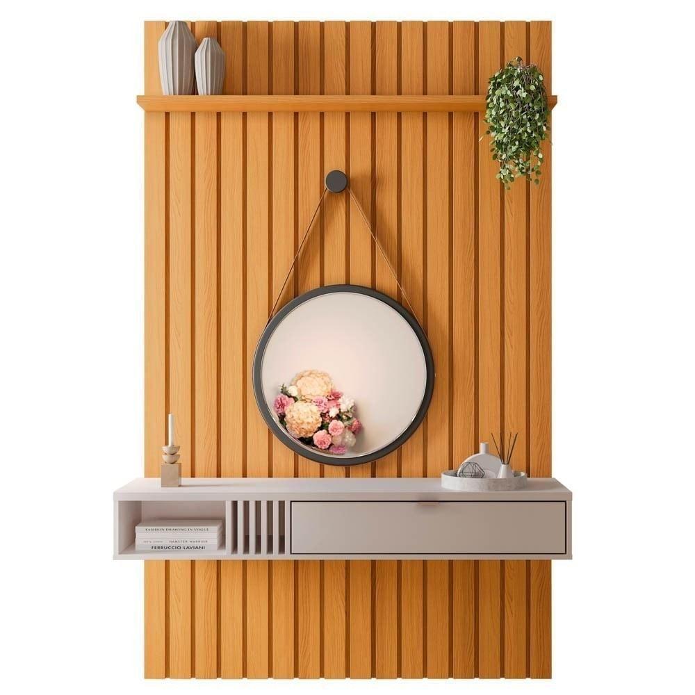 Painel Tv 55 Pol You 1.3 Com Bancada Bless Cinamomo/off - Hb Móveis - 2