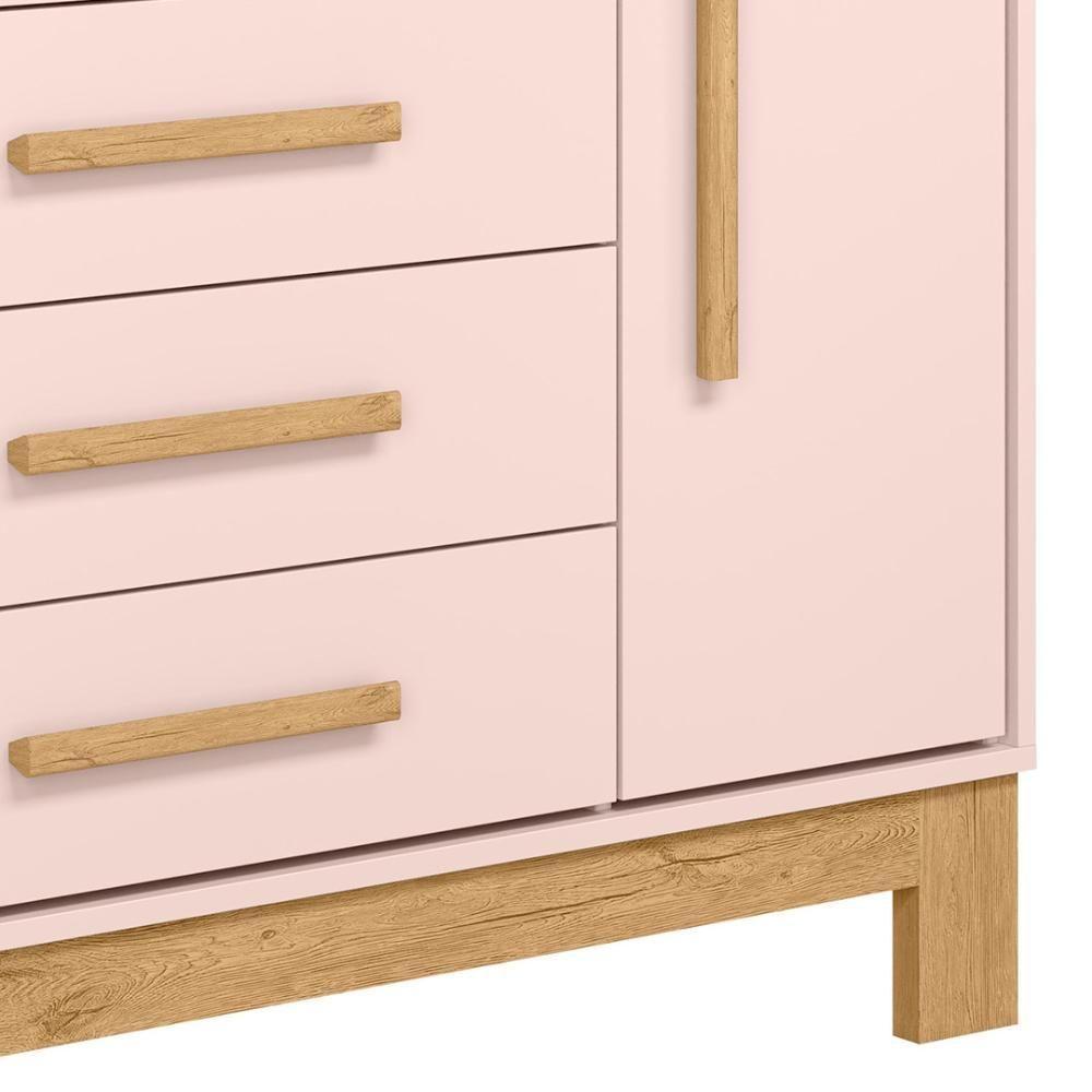 Cômoda Com Sapateira Infantil Q Encanto Slim Rosa - Qmovi - 7