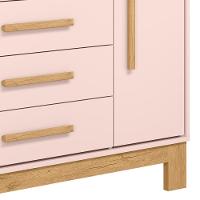 Cômoda Com Sapateira Infantil Q Encanto Slim Rosa - Qmovi - 7