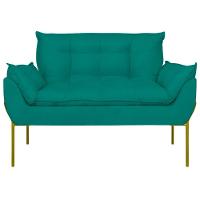 Namoradeira 2 Lugares Reforçada 2 Lugares Dourada Balaqui Azul Turquesa - 5