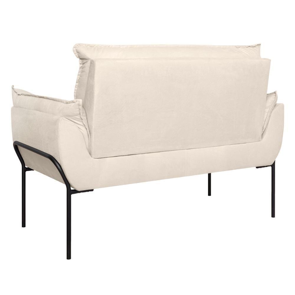 Namoradeira 2 Lugares Reforçada 2 Lugares Preto Balaqui Bege - 6