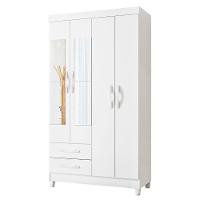 Guarda Roupa Solteiro 103cm Com Espelho Dony Flex A02 Branco - Mpozenato - 1