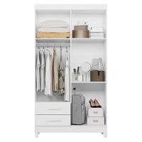 Guarda Roupa Solteiro 103cm Com Espelho Dony Flex A02 Branco - Mpozenato - 6