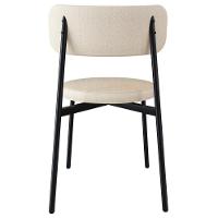 Cadeira De Jantar Estofada Kit 8 Nyka M25 Linho Areia/preto - Mpozenato - 7