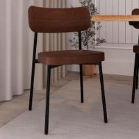 Cadeira De Jantar Estofada Kit 8 Ella M25 Sintético Marrom - Mpozenato - 2