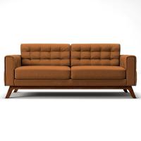 Sofá 180 Cm 3 Lugares Sandero C-262 Veludo Telha - Domi - 3