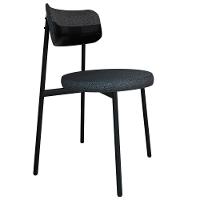 Cadeira De Jantar Estofada Kit 2 Nyka M25 Linho Grafite/preto - Mpozenato - 5