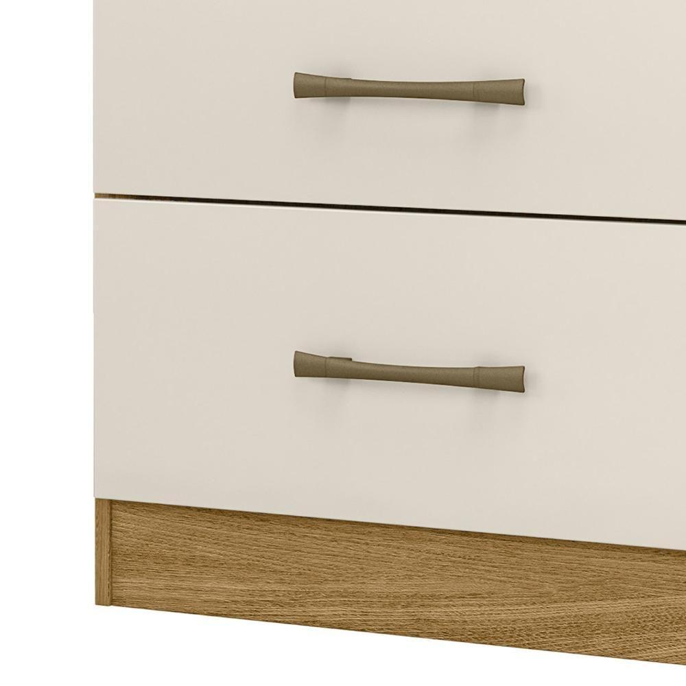 Cômoda Para Quarto 61cm Com 4 Gavetas Miriad Freijó/off Z17 - Mpozenato - 6