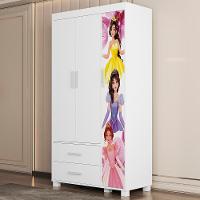 Guarda Roupa Infantil 89cm Com 3 Portas Princesa Rosa Z53 - Mpozenato - 2