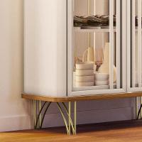 Cristaleira De Vidro Com Espelho E Led évora Off White/cinamomo - Hb Móveis - 7