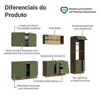 Armário De Cozinha Completa 310 Cm Vik Madesa 01 Rustic/verde