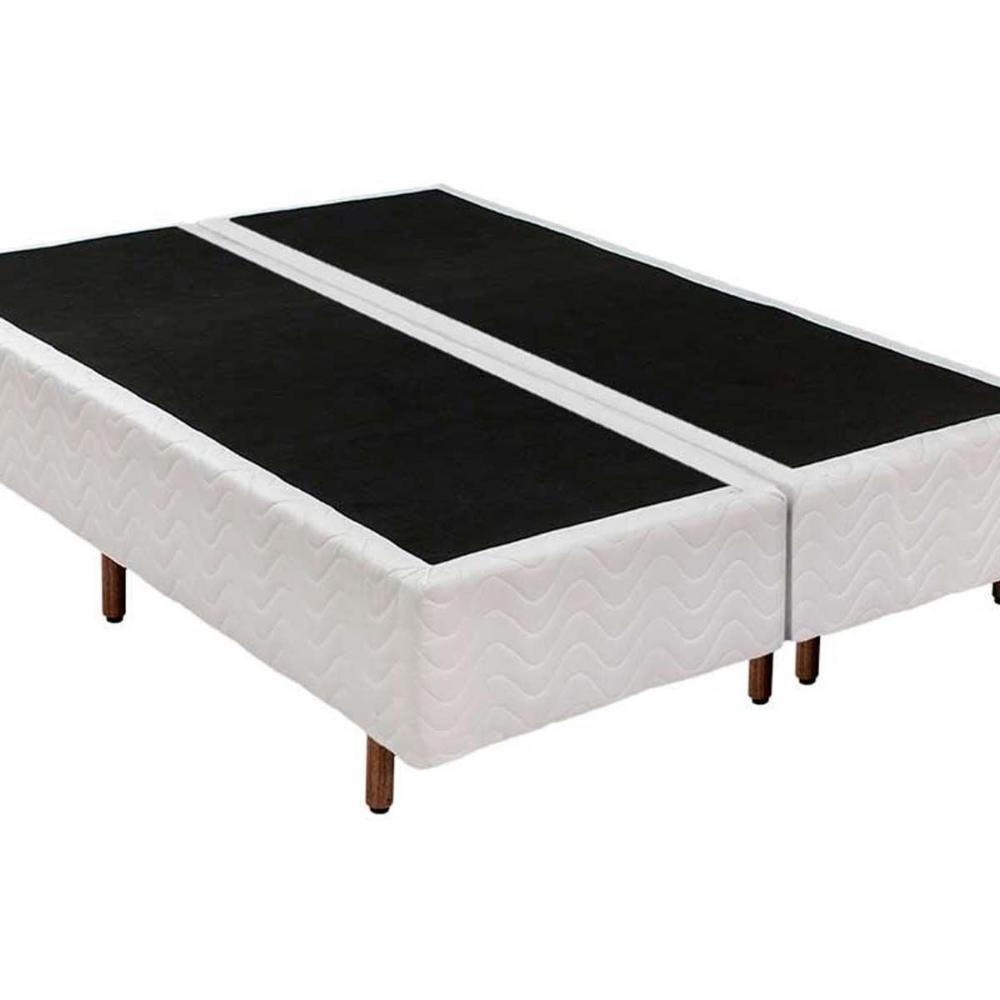 Cama Box Base Solteiro Universal Bordado White (88x188x25) - Polar - 3