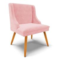 Kit 10 Cadeiras Estofadas Para Sala De Jantar Pés Palito Lia Suede Rosa Bebê - Ibiza - 9