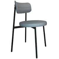 Cadeira De Jantar Estofada Kit 2 Nyka M25 Linho Cinza Cl - Mpozenato - 5