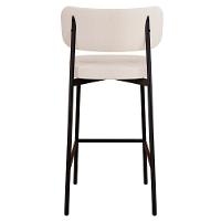 Banqueta Alta Bar Estofada Kit 2 Ella M25 Linho Palha/marrom - Mpozenato - 7