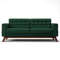 Sofá 150 Cm 2 Lugares Sandero C-303 Veludo Verde - Domi - 3