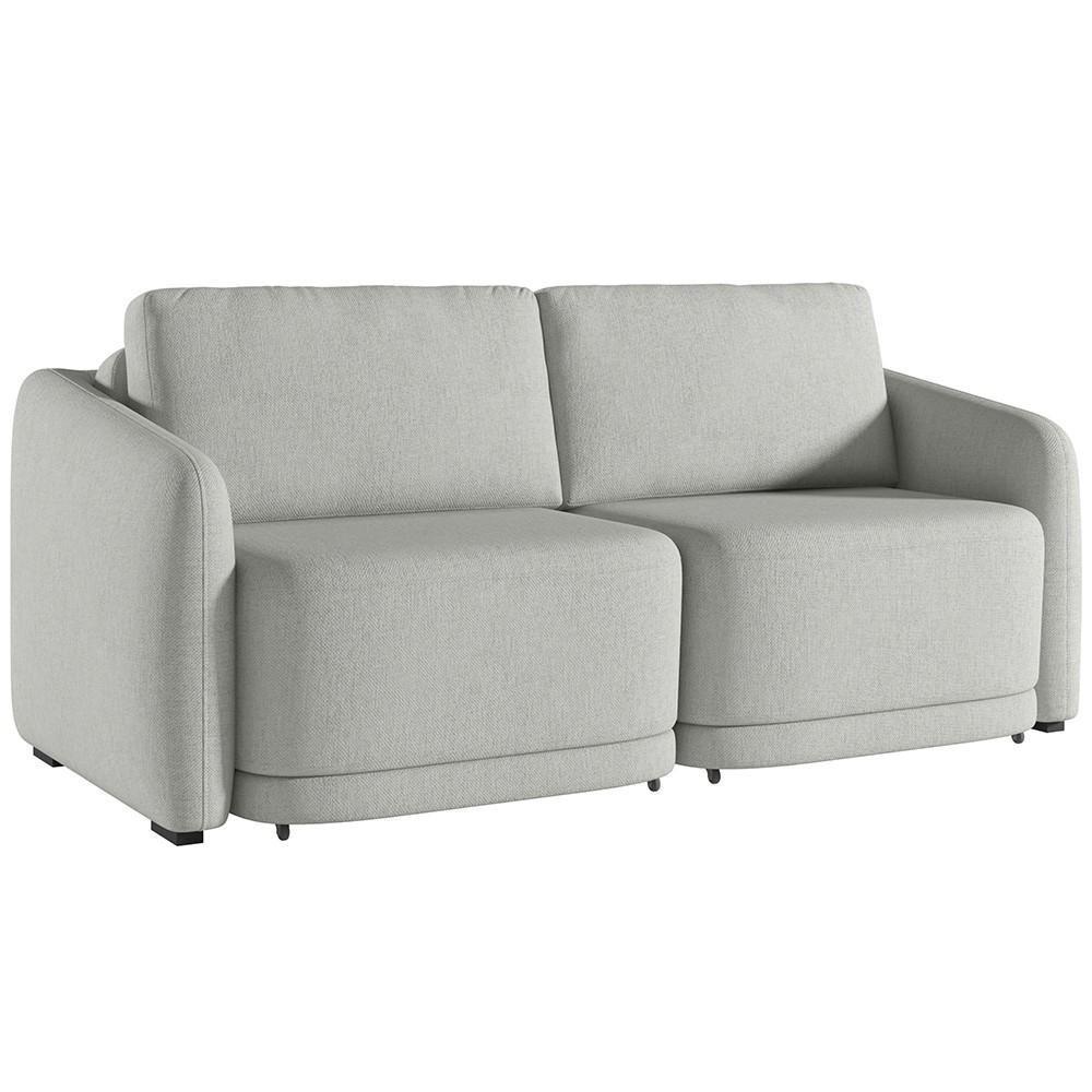 Sofá Cama Casal Para Sala 236cm Polska Z08 Linho Cinza - Mpozenato - 1