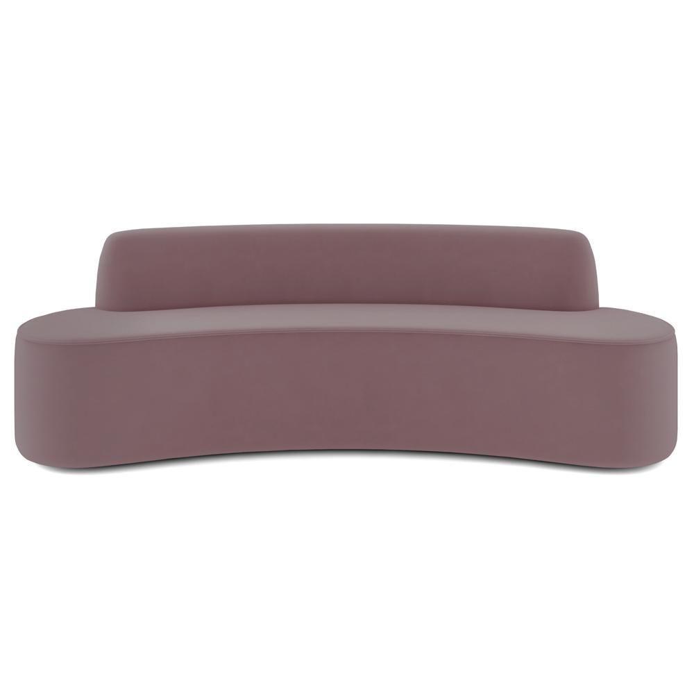 Sofá 3 Lugares Para Sala De Estar Living 180cm Koane D06 Veludo Rosa - Mpozenato - 6