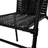 Cadeira De Área Externa Happy Hour De Aço E Fibra Sintética Preto - 6