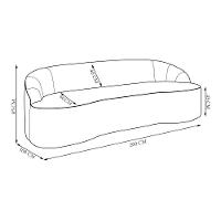 Sofá 4 Lugares Para Sala De Estar Living 260cm Theo D06 Sintético Preto - Mpozenato