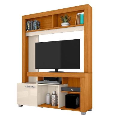 Estante Para Tv 50 Polegadas 1 Porta 136 Cm Flavia Madetec Cinamomo Off White