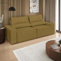 Sofá Reclinável Retrátil 2 Lugares Com Molas Balaqui Decor Capuccino - 2