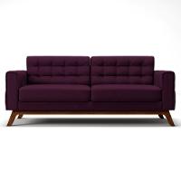 Sofá 260 Cm 4 Lugares Sandero C-292 Veludo Uva - Domi - 3