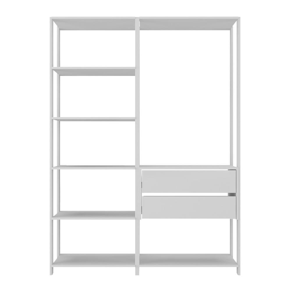Armário De Cozinha Modulada Compacta 135cm 2 Peças Com 2 Gavetas Multimóveis Mp2284 Branco - 6