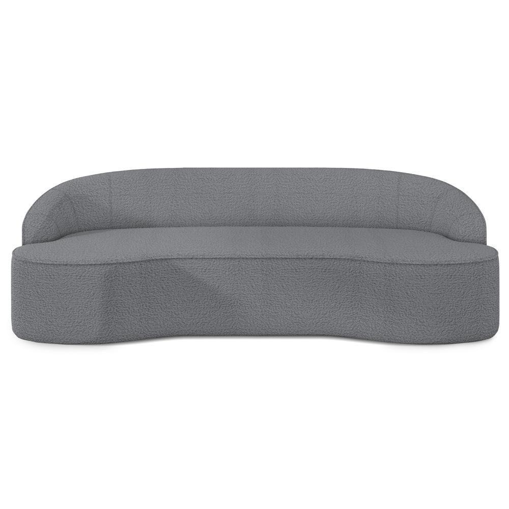 Sofá 3 Lugares Para Sala De Estar Living 180cm Theo D06 Bouclê Cinza - Mpozenato - 6