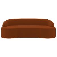 Sofá 3 Lugares Para Sala De Estar Living 210cm Theo D06 Veludo Laranja - Mpozenato - 6