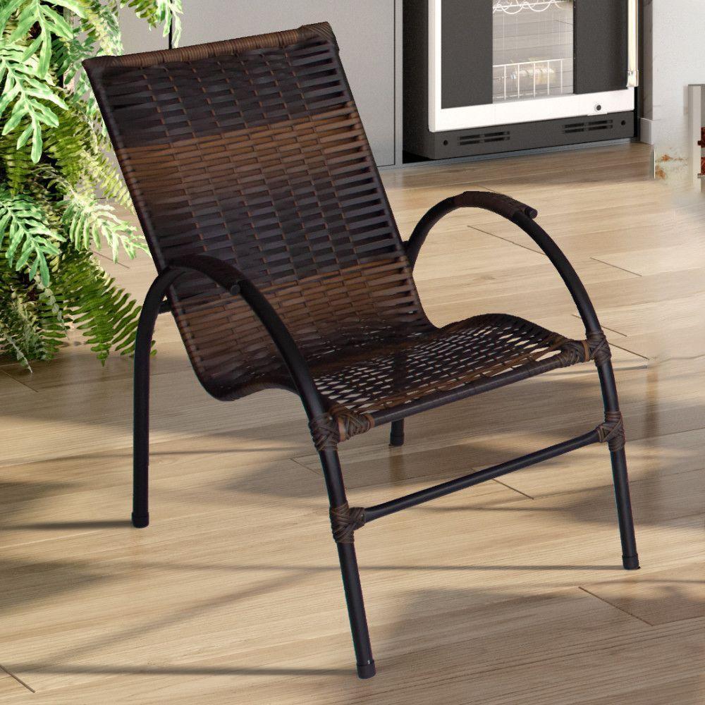 Cadeira De Área Varanda Onix Em Fibra Sintética Pedra Ferro - 4