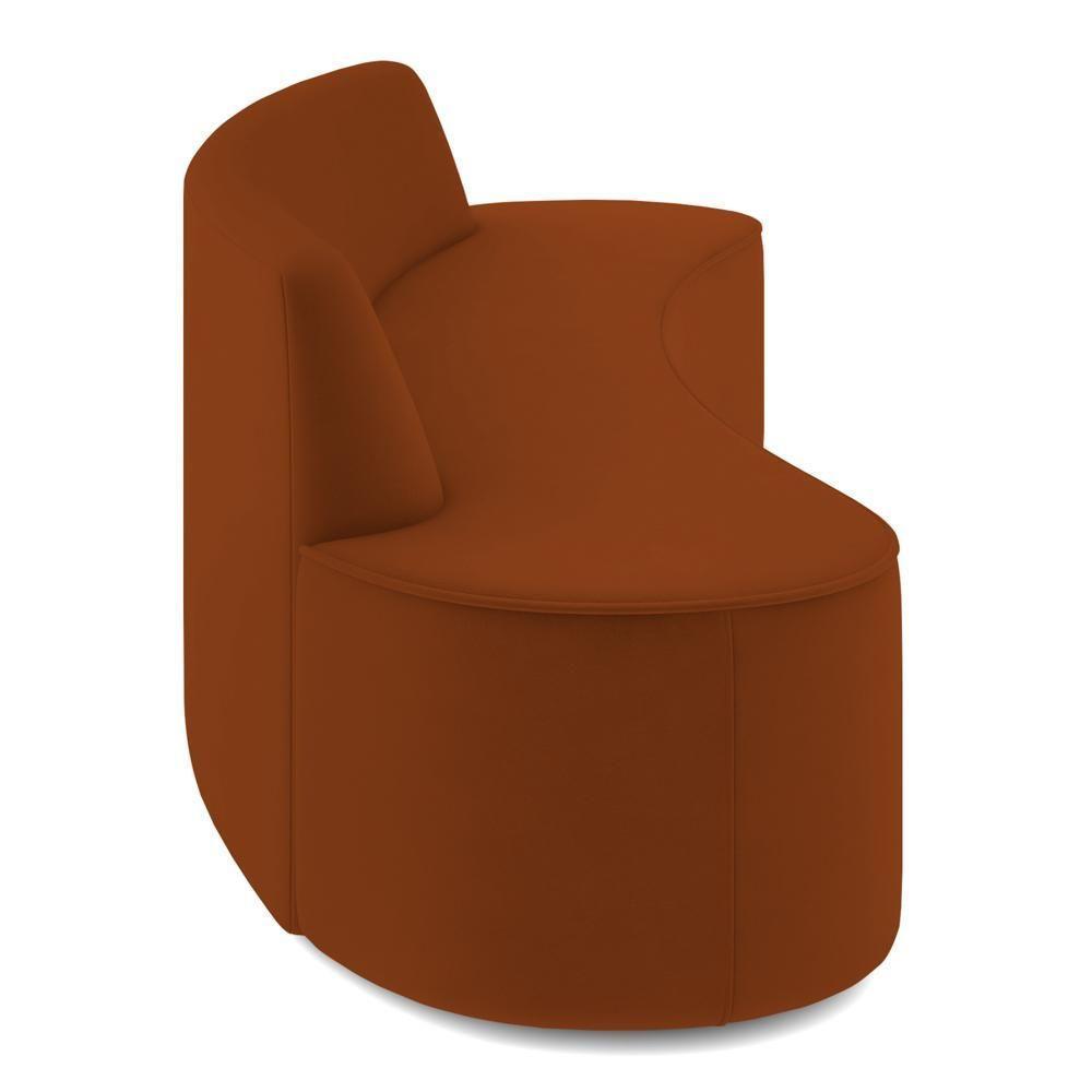 Sofá 3 Lugares Para Sala De Estar Living 180cm Koane D06 Veludo Laranja - Mpozenato - 5