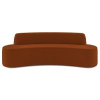 Sofá 3 Lugares Para Sala De Estar Living 180cm Koane D06 Veludo Laranja - Mpozenato - 6