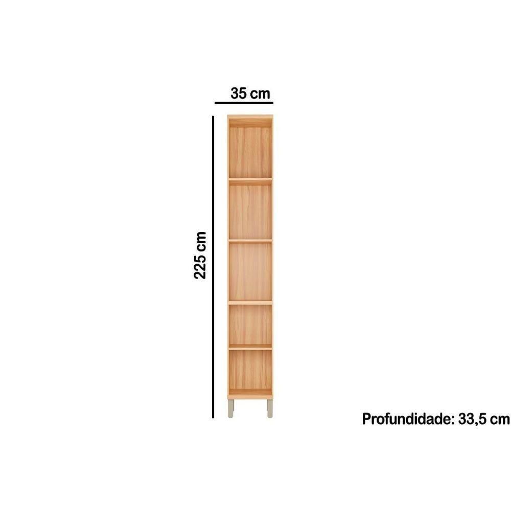 Paneleiro De Cozinha Modulado Sauvignon Com 2 Portas 35cm Amendoa-chumbo - Ronipa - 4