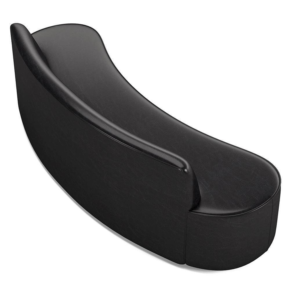 Sofá 3 Lugares Para Sala De Estar Living 180cm Koane D06 Sintético Preto - Mpozenato - 7