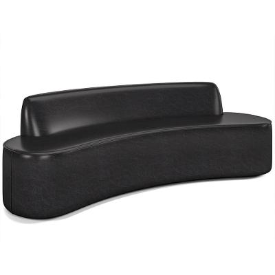 Sofá 3 Lugares Para Sala De Estar Living 180cm Koane D06 Sintético Preto - Mpozenato
