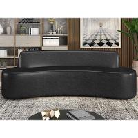Sofá 3 Lugares Para Sala De Estar Living 180cm Koane D06 Sintético Preto - Mpozenato - 2