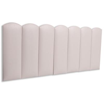 Cabeceira Casal Kit 7 Placas Modelo Nuvem - Courino Marfim / Off White