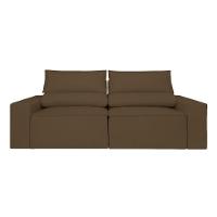 Sofá Reclinável Retrátil 3 Lugares Com Molas Balaqui Decor Marrom - 7