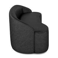 Sofá 4 Lugares Para Sala De Estar Living 230cm Theo D06 Sintético Preto - Mpozenato - 5