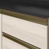 Armario Aereo Balcao Tampo 120cm Mdf Kali Nicioli Carvalho Toq Bianco Toq - 5